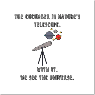 The cucumber is natures telescope Posters and Art